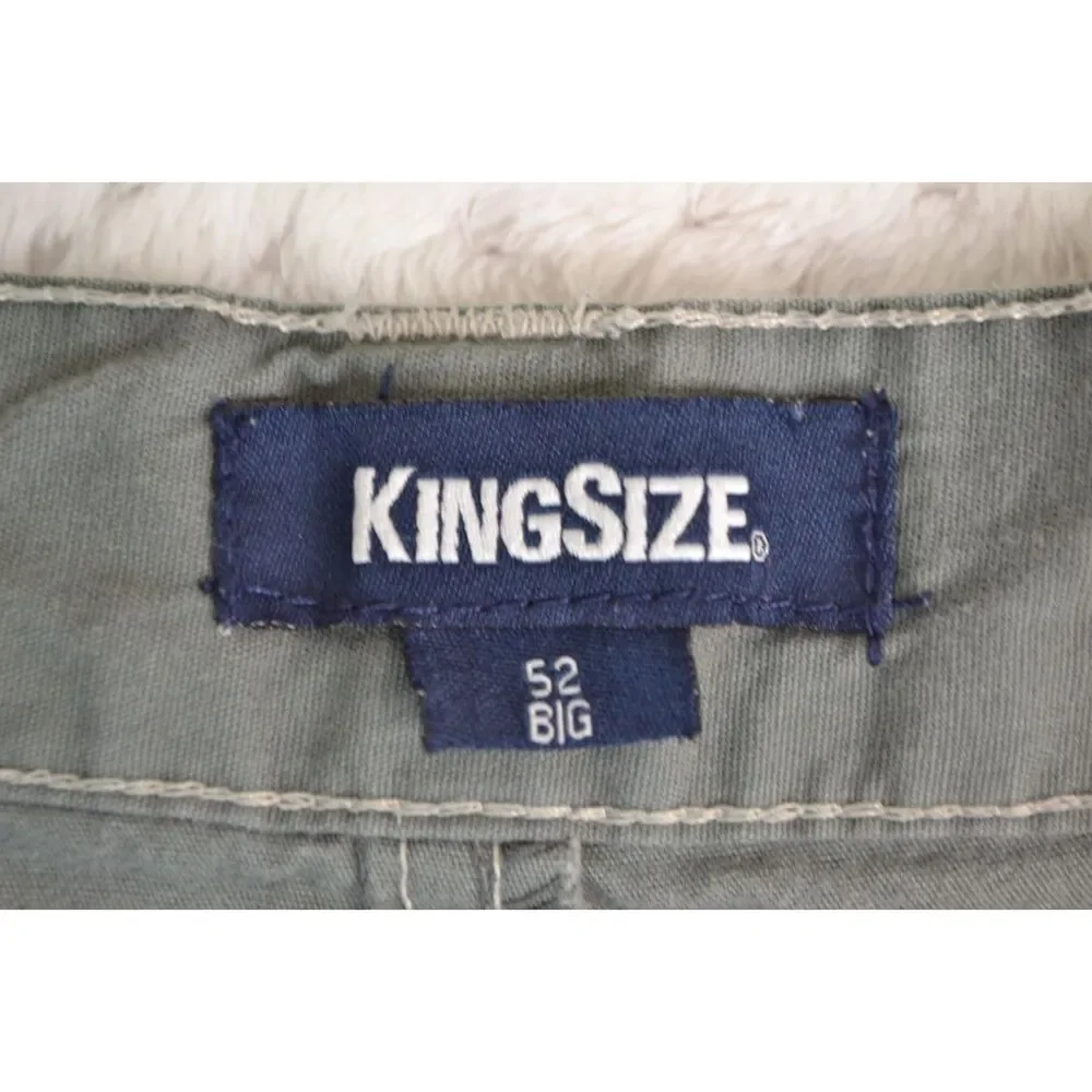King Size Men's 52 Grey Cargo High Rise 13 inch Shorts